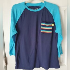 Psycho Bunny Mens 3/4 Sleeve Crew Neck Tee Size Medium